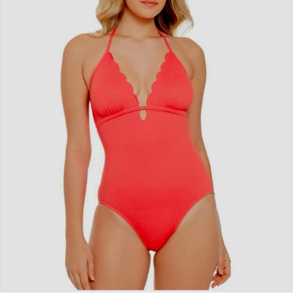 NWT☀️Time and Tru Coral Bathing Suit Size M